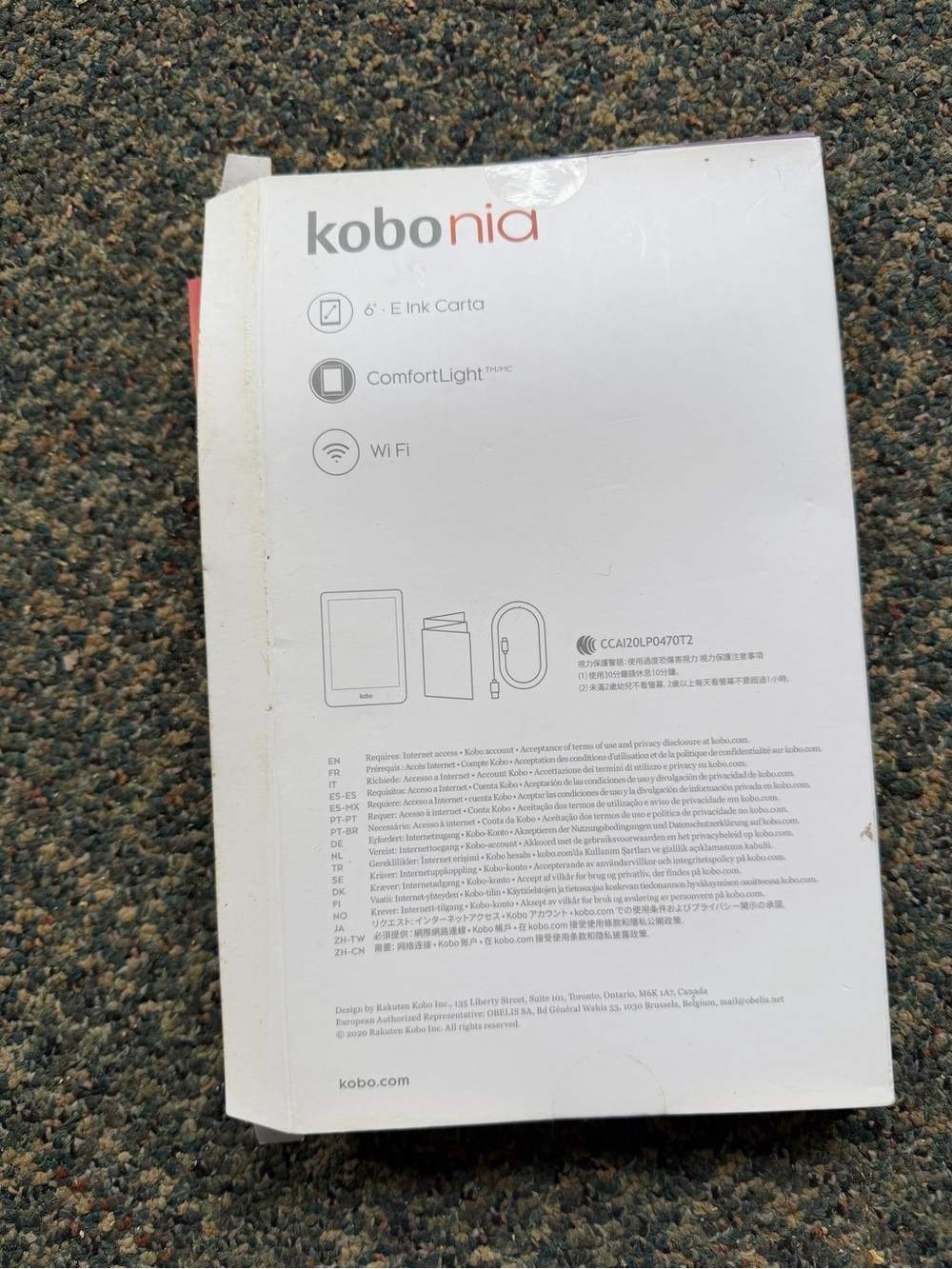 Kobo nia eBook Reader with Box - Picture 4 of 5